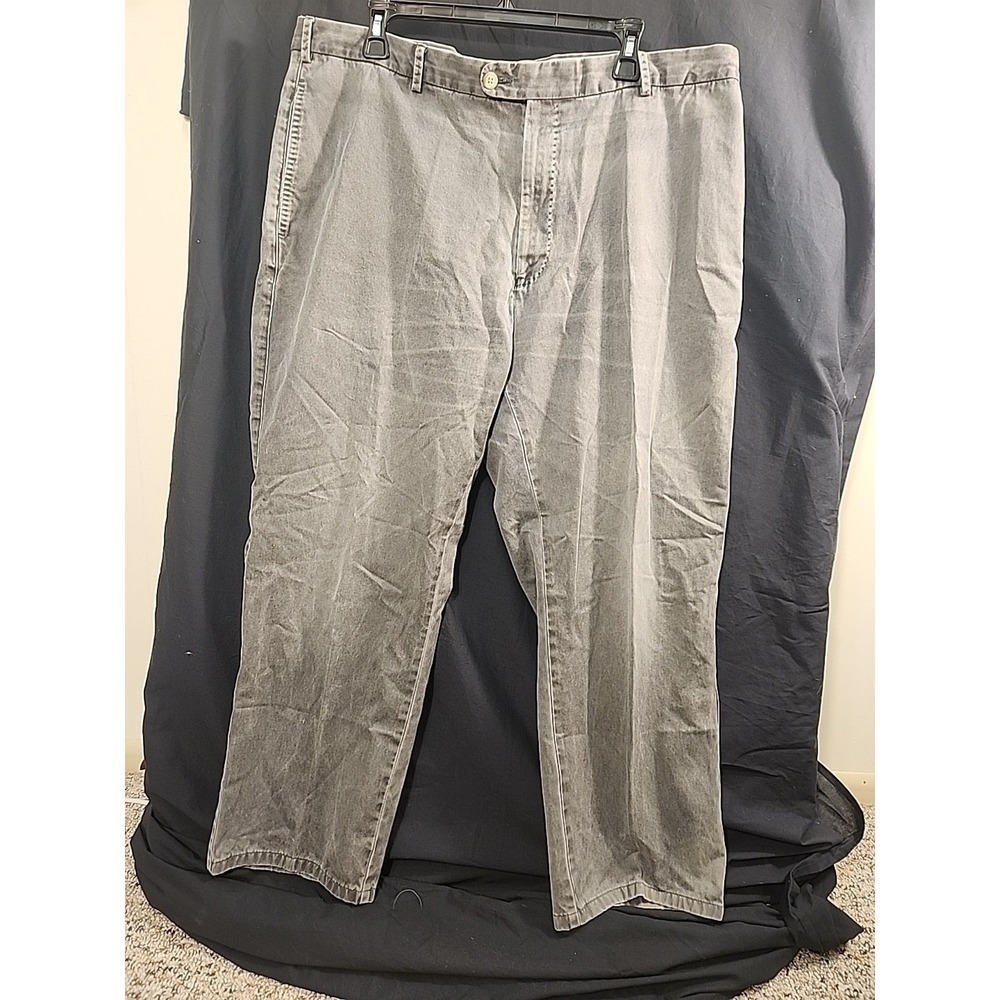 Peter Millar Pants Mens 40 Chino Gray Pima Cotton  Flat Front Pockets Straight‎